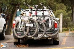 Bikes back into the vehicle after another fun and successful Thredbo Interschools with friends.